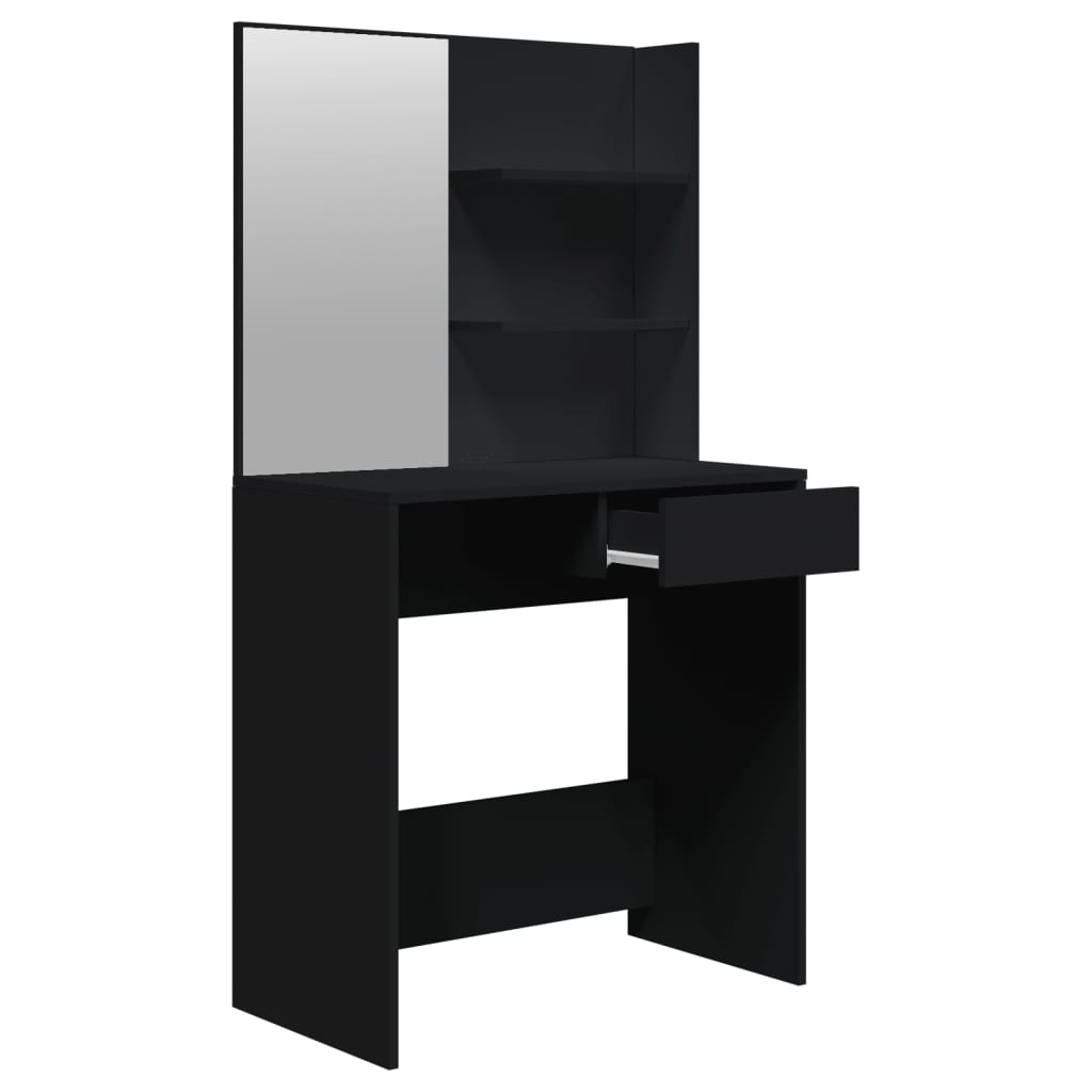 Dressing Table Set Black 74.5x40x141 cm