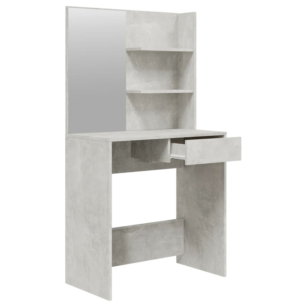 Dressing Table Set Concrete Grey 74.5x40x141 cm