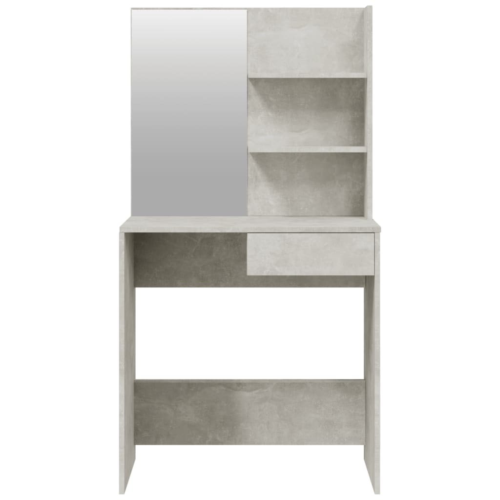 Dressing Table Set Concrete Grey 74.5x40x141 cm