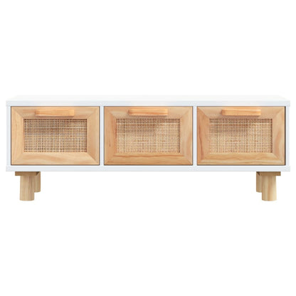 Coffee Table White 80x40x30 cm Engineered Wood&Solid Wood Pine