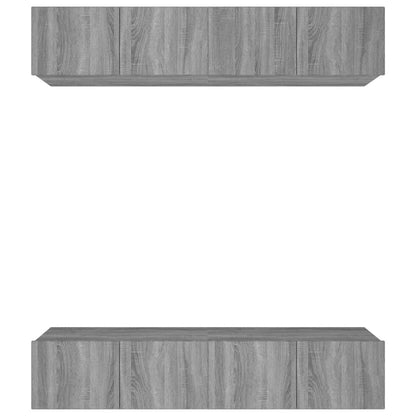 TV Cabinets 4 pcs Grey Sonoma 80x30x30 cm Engineered Wood