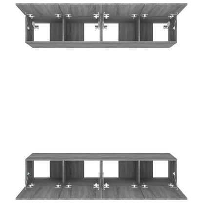 TV Cabinets 4 pcs Grey Sonoma 80x30x30 cm Engineered Wood