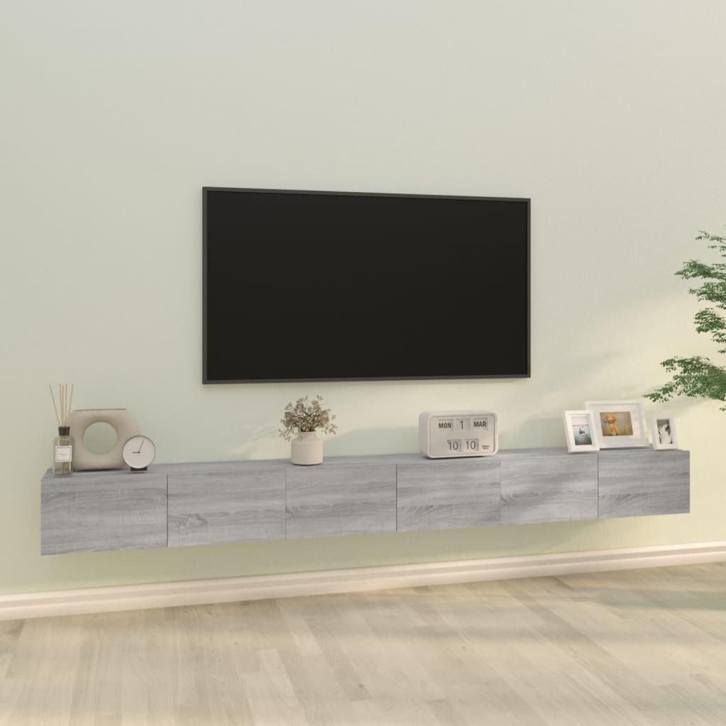 3 Piece TV Cabinet Set Grey Sonoma Engineered Wood