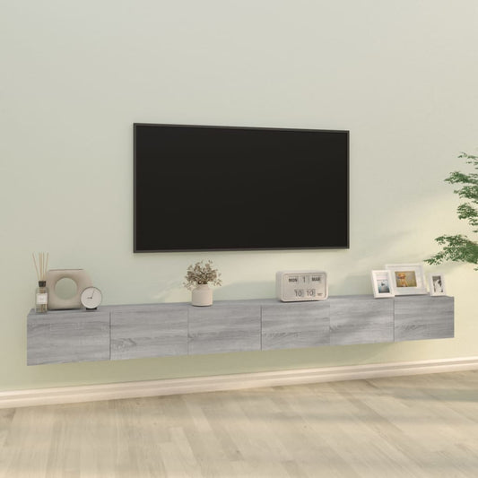 3 Piece TV Cabinet Set Grey Sonoma Engineered Wood