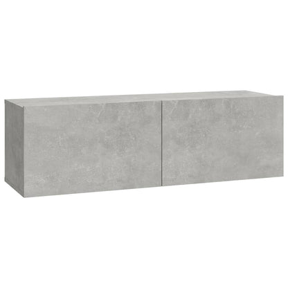 7 Piece TV Cabinet Set Concrete Grey Engineered Wood