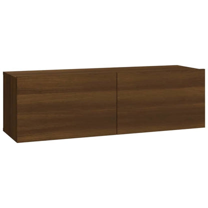 7 Piece TV Cabinet Set Brown Oak Engineered Wood