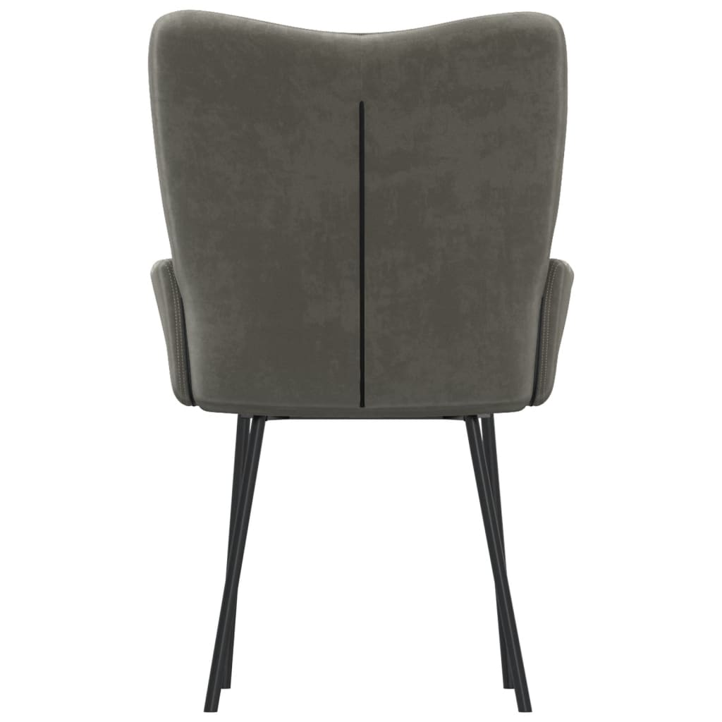 Dining Chairs 2 pcs Dark Grey Velvet