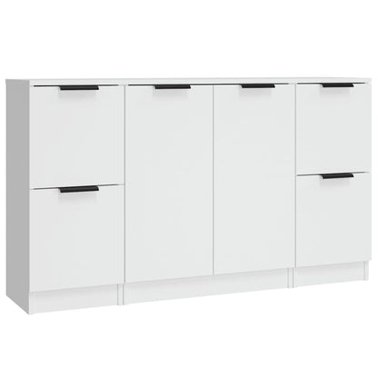 Sideboards 3 pcs White Engineered Wood