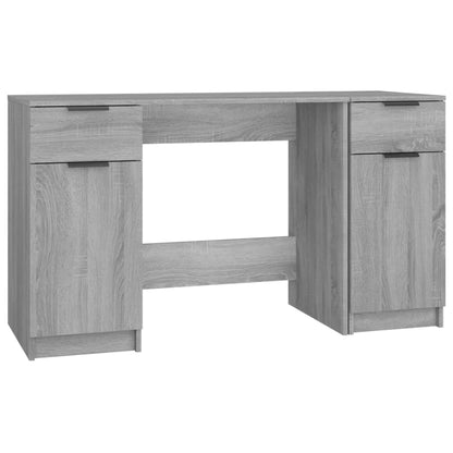 Desk with Side Cabinet Grey Sonoma Engineered Wood