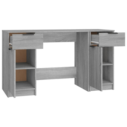 Desk with Side Cabinet Grey Sonoma Engineered Wood