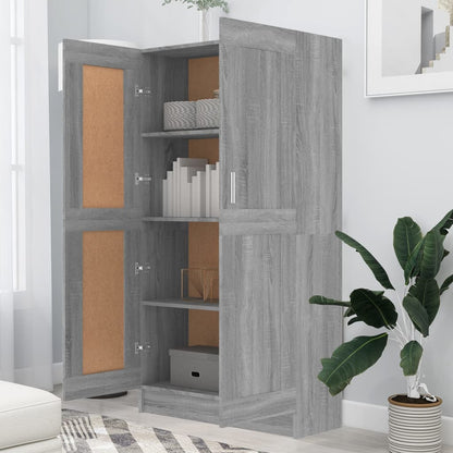 Book Cabinet Grey Sonoma 82.5x30.5x150 cm Engineered Wood