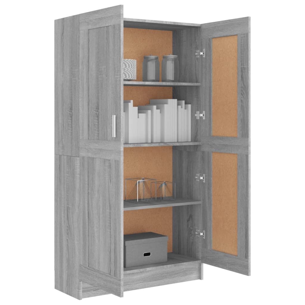 Book Cabinet Grey Sonoma 82.5x30.5x150 cm Engineered Wood