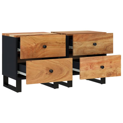 Bedside Cabinets 2 pcs 40x33x46 cm Solid Wood Acacia