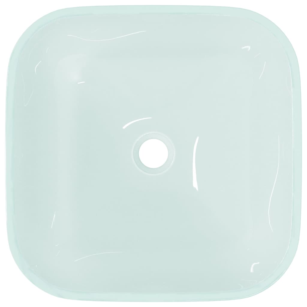 Basin Glass 42x42x14 cm Frosted