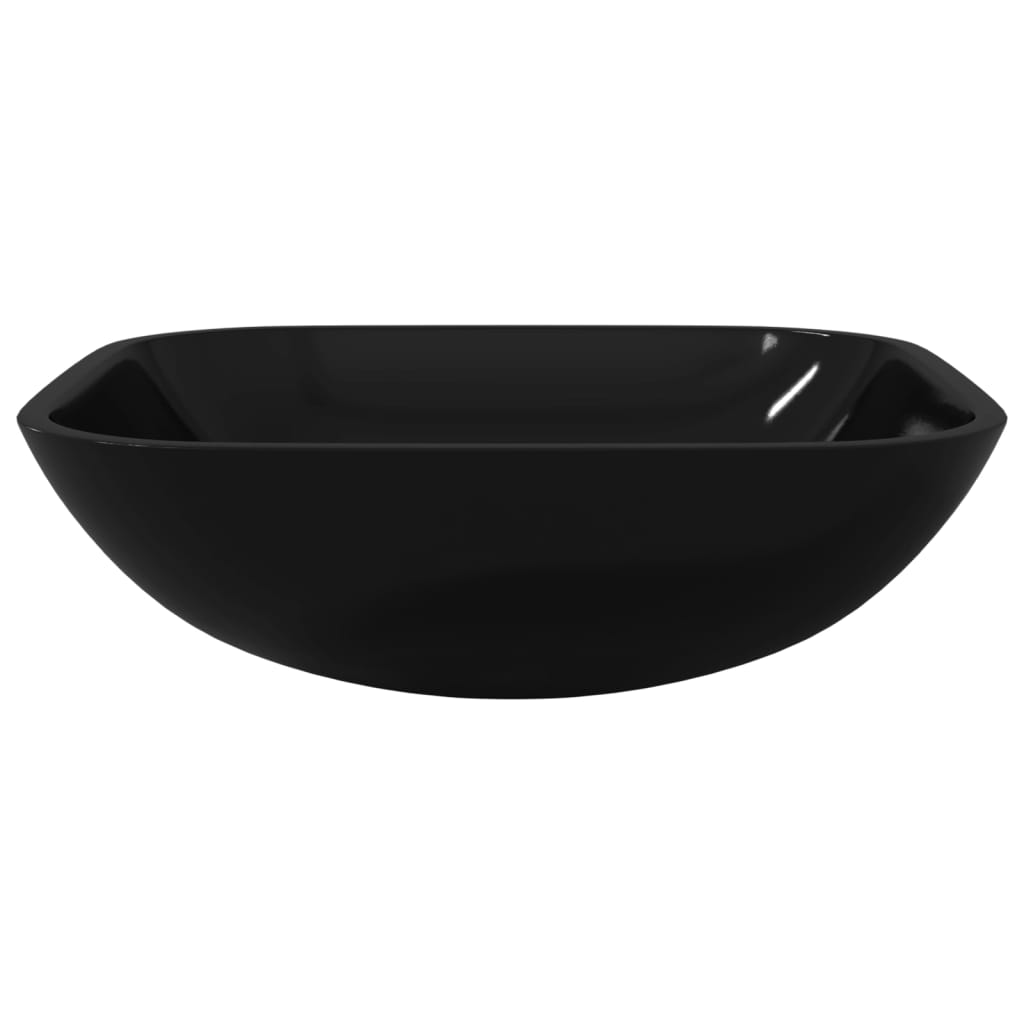 Basin Glass 42x42x14 cm Black