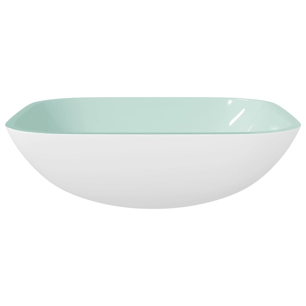 Basin Glass 42x42x14 cm White