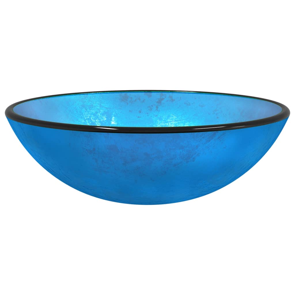 Basin Tempered Glass 42x14 cm Blue