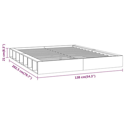 Bed Frame without Mattress White 120x200 cm Solid Wood