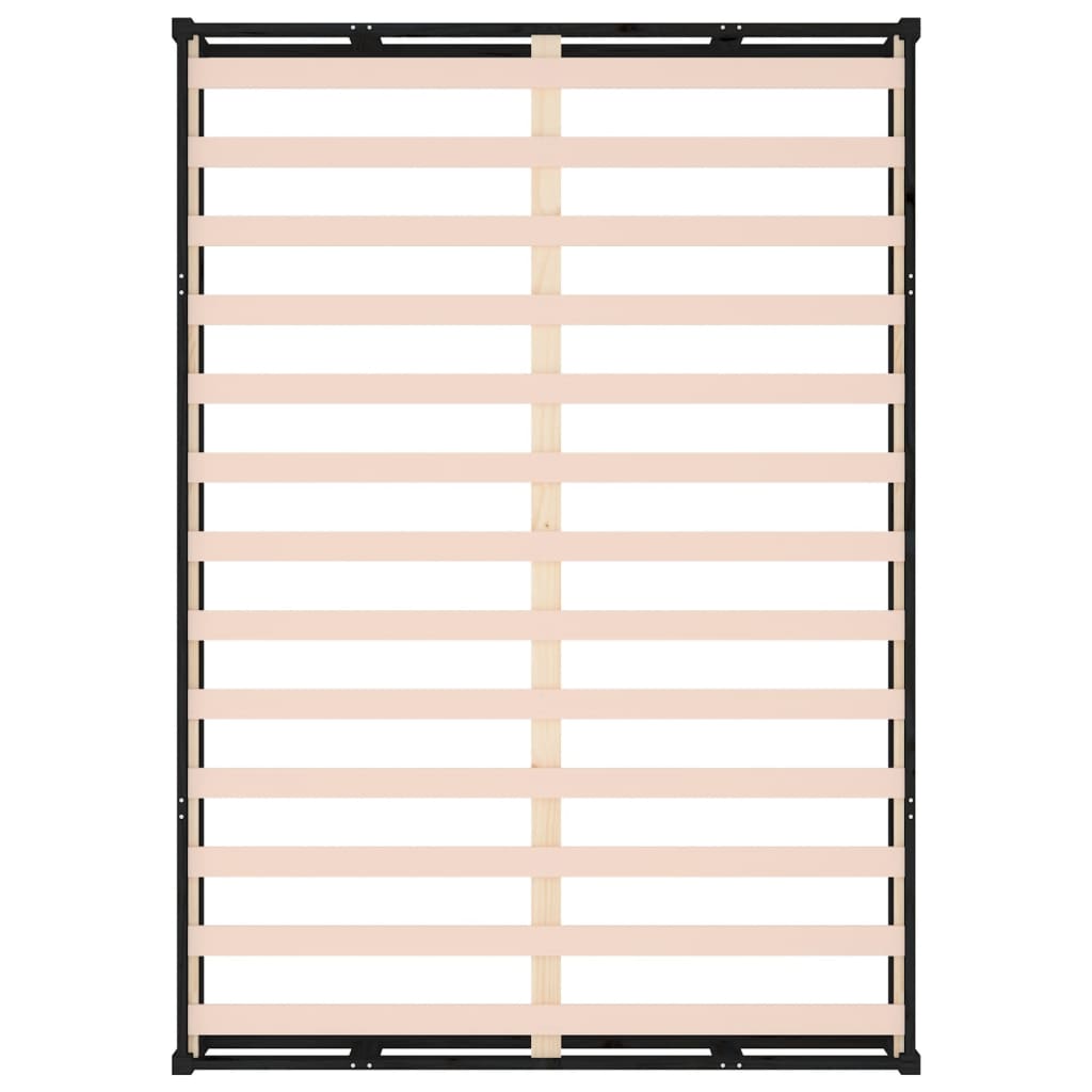 Bed Frame without Mattress Black 120x200 cm Solid Wood