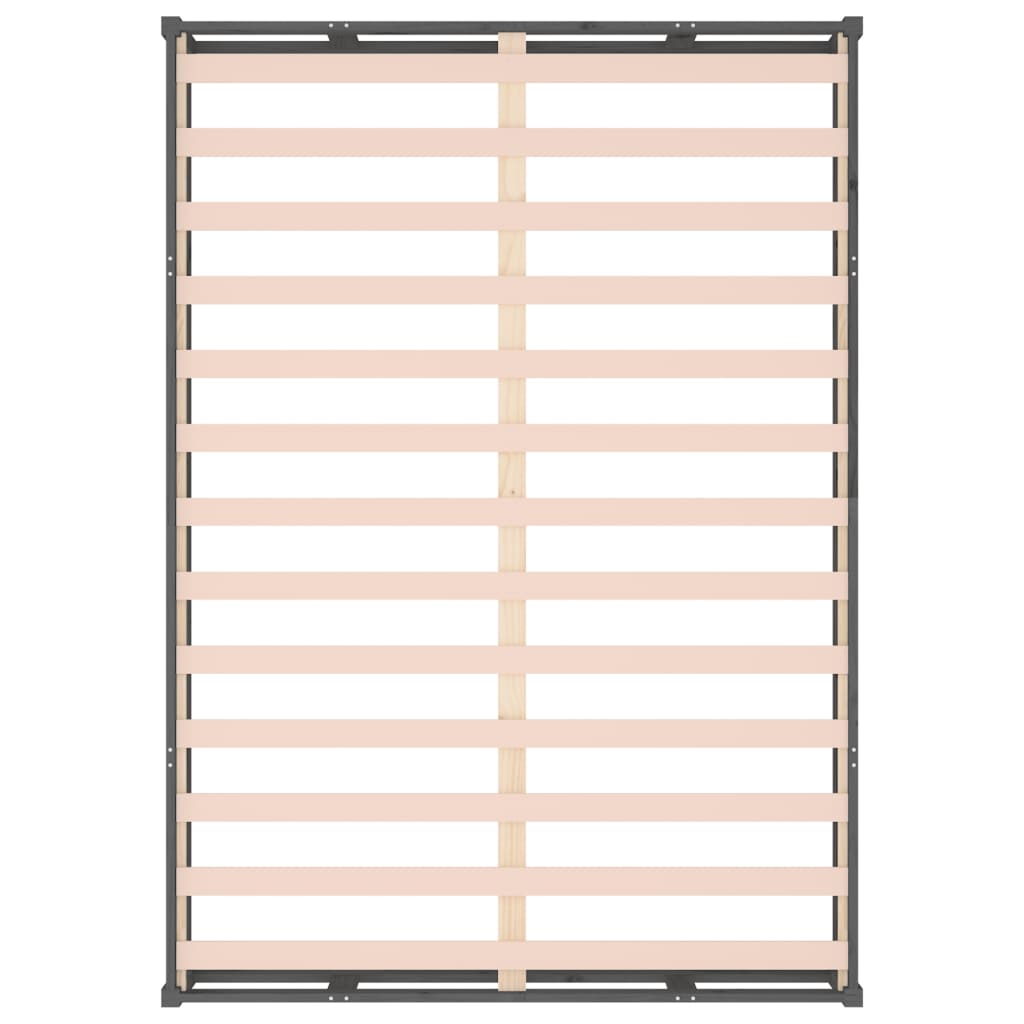 Bed Frame without Mattress Grey 150x200 cm King Size King Size Solid Wood