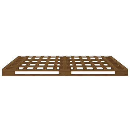 Pallet Bed without Mattress Honey Brown 140x190 cm Solid Wood
