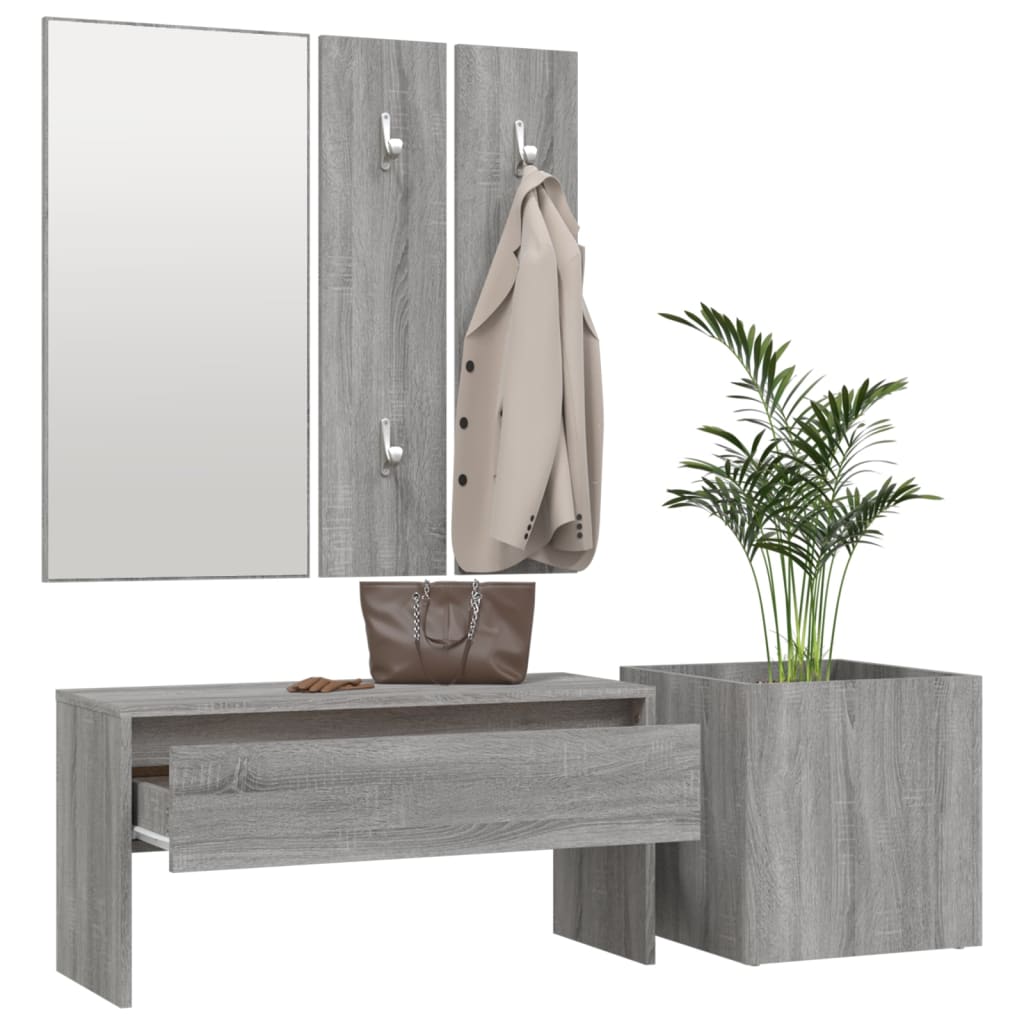 Hallway Furniture Set Grey Sonoma Engineered Wood