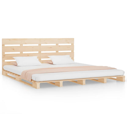 Bed Frame without Mattress 150x200 cm King Size Solid Wood Pine