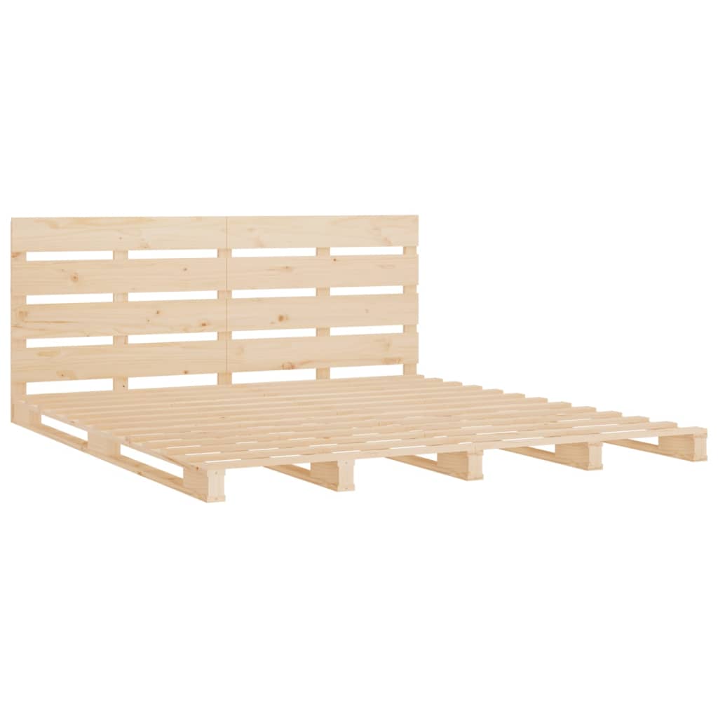 Bed Frame without Mattress 150x200 cm King Size Solid Wood Pine