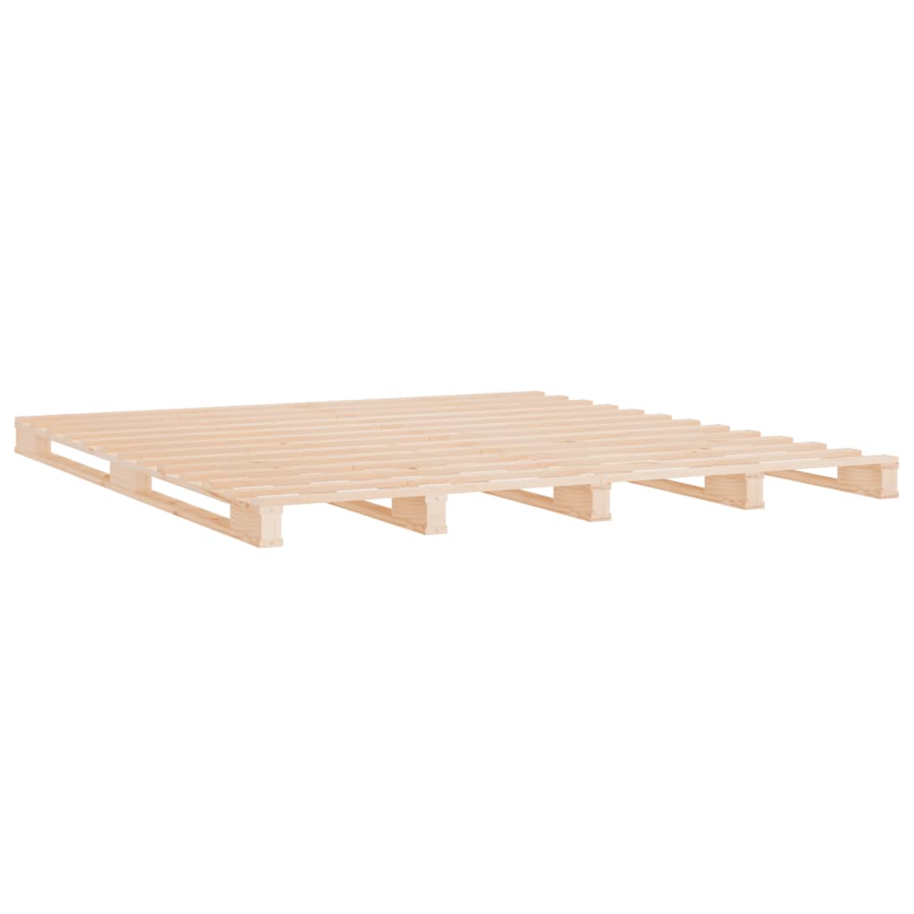 Bed Frame without Mattress 150x200 cm King Size Solid Wood Pine