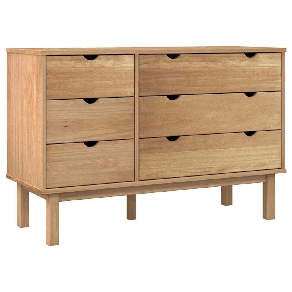 Drawer Cabinet OTTA 111x43x73.5cm Solid Wood Pine