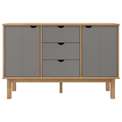 Sideboard OTTA Brown and Grey 113.5x43x73 cm Solid Wood Pine