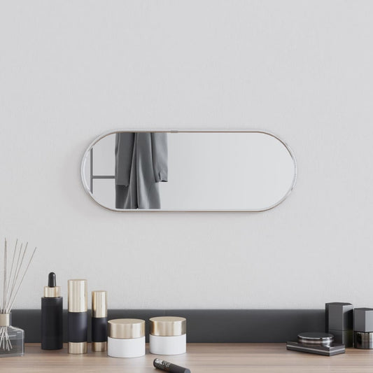 Wall Mirror Silver 40x15 cm Oval