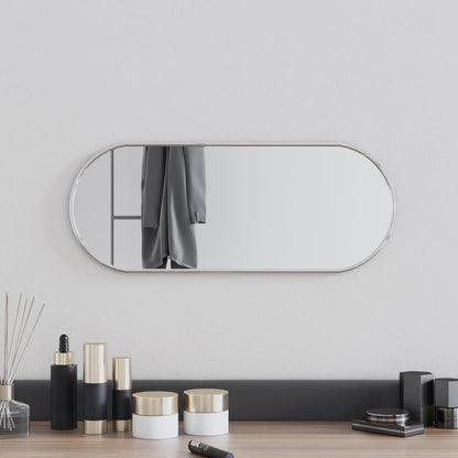 Wall Mirror Silver 50x20 cm Oval