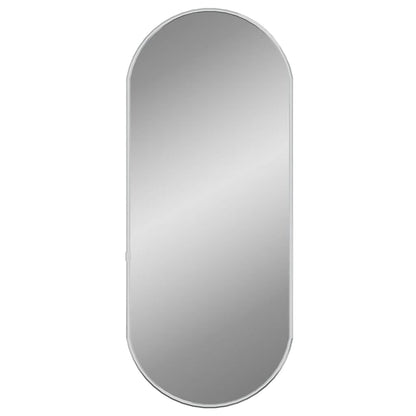 Wall Mirror Silver 60x25 cm Oval