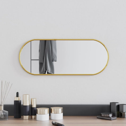 Wall Mirror Gold 50x20 cm Oval