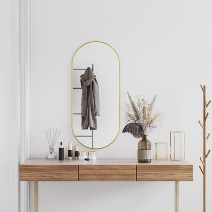 Wall Mirror Gold 100x45 cm Oval