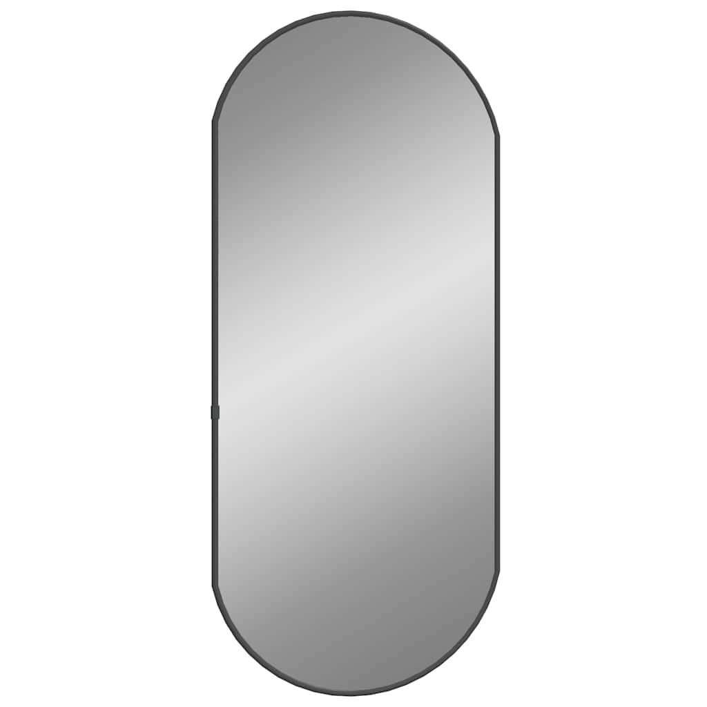 Wall Mirror Black 70x30 cm Oval