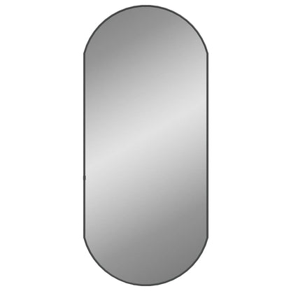 Wall Mirror Black 90x40 cm Oval