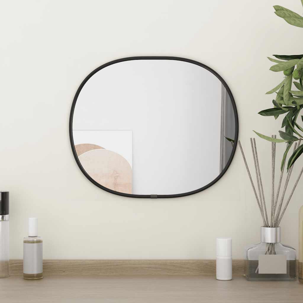 Wall Mirror Black 30x25 cm