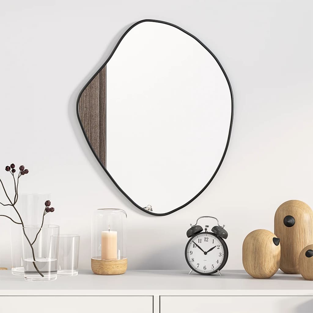 Wall Mirror Black 50x40 cm