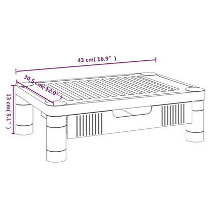 Monitor Stand Black 43x30.5x13 cm