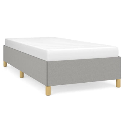 Bed Frame without Mattress Light Grey 90x190 cm Single Single Fabric