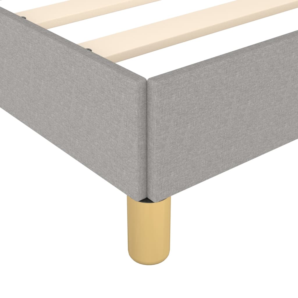 Bed Frame without Mattress Light Grey 90x190 cm Single Single Fabric
