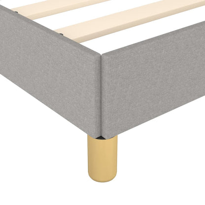 Bed Frame without Mattress Light Grey 90x190 cm Single Single Fabric