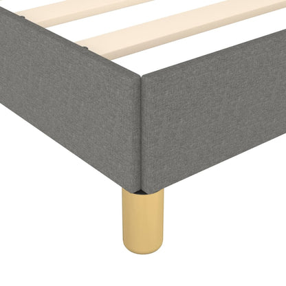 Bed Frame without Mattress Dark Grey 90x190 cm Single Single Fabric