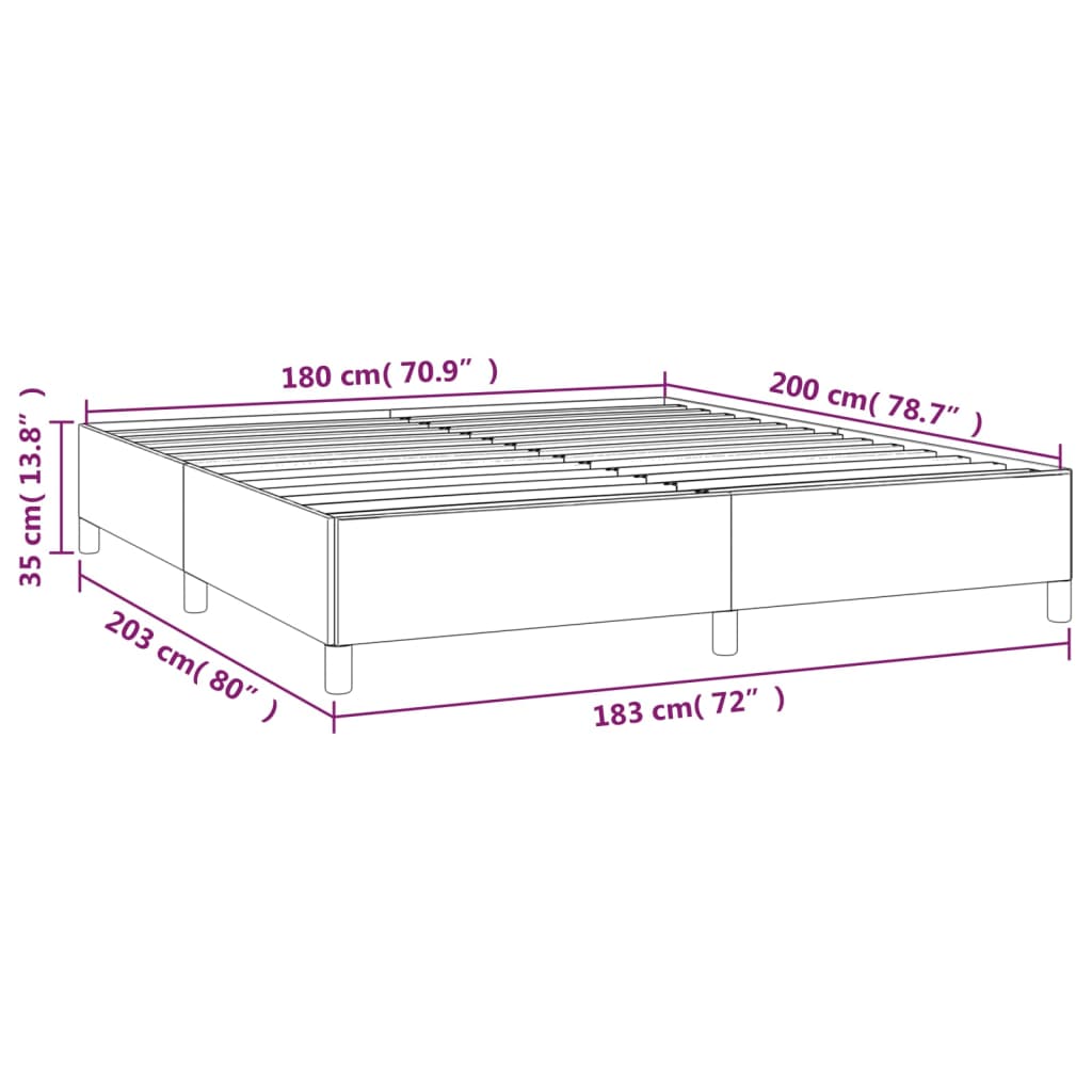 Bed Frame without Mattress White Super King Faux Leather