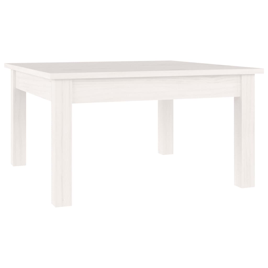 Coffee Table White 55x55x30 cm Solid Wood Pine