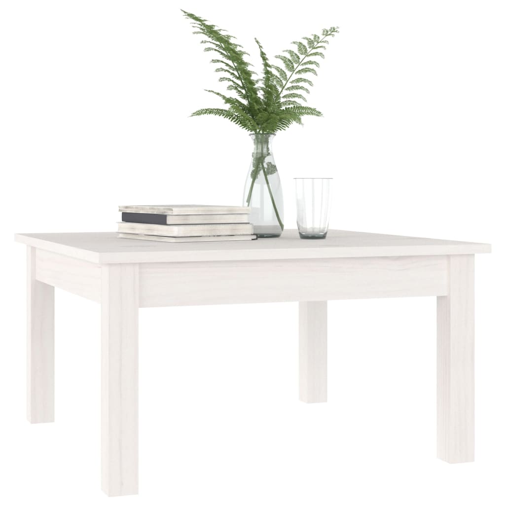 Coffee Table White 55x55x30 cm Solid Wood Pine