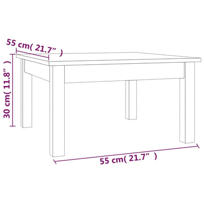 Coffee Table White 55x55x30 cm Solid Wood Pine