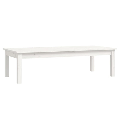 Coffee Table White 110x50x30 cm Solid Wood Pine